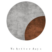 Modern Minimalist Living Room Stitching Round Carpet