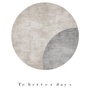 Modern Minimalist Living Room Stitching Round Carpet