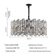 Modern Minimalist New Living Room Crystal Chandelier