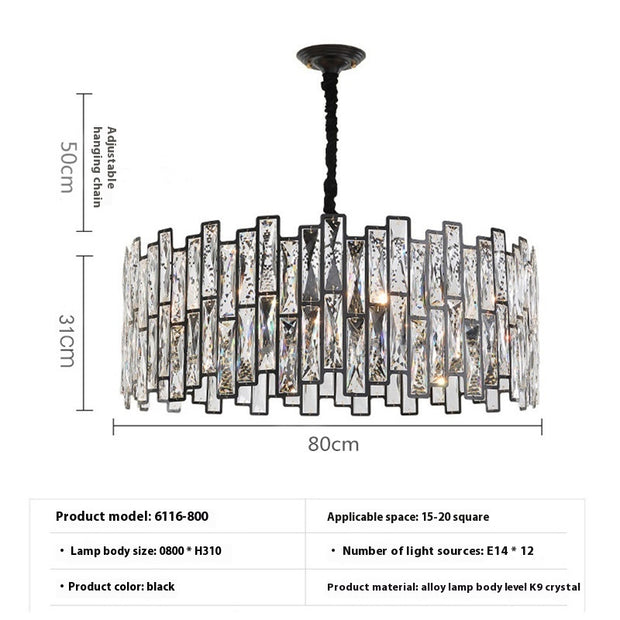 Modern Minimalist New Living Room Crystal Chandelier