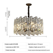 Modern Minimalist New Living Room Crystal Chandelier