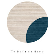 Modern Minimalist Living Room Stitching Round Carpet