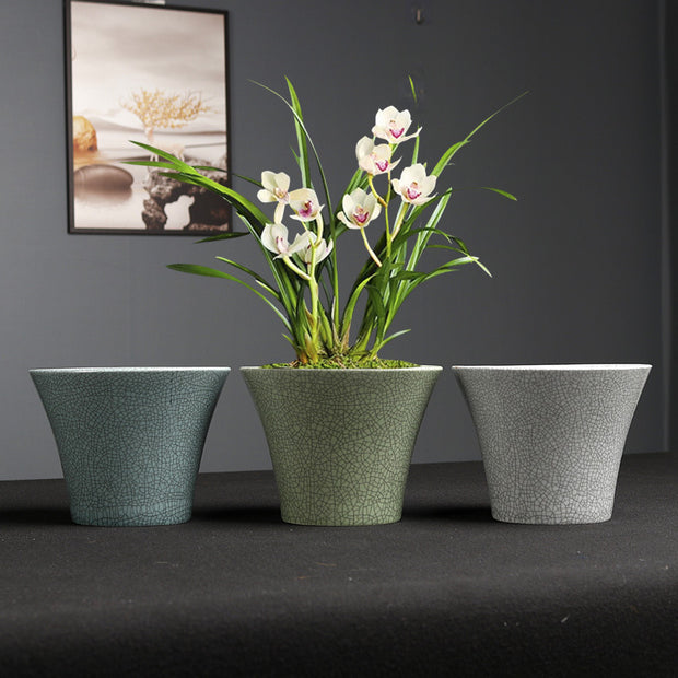 Simple Ceramic Flower Pot Indoor Greenery Pot Ware