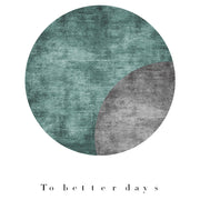 Modern Minimalist Living Room Stitching Round Carpet