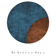 Modern Minimalist Living Room Stitching Round Carpet