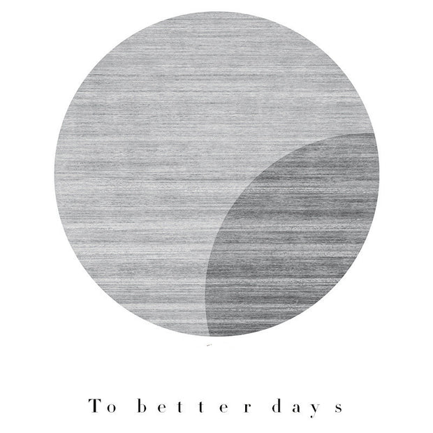 Modern Minimalist Living Room Stitching Round Carpet