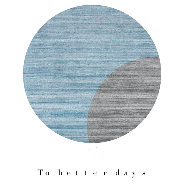 Modern Minimalist Living Room Stitching Round Carpet