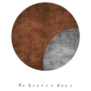 Modern Minimalist Living Room Stitching Round Carpet